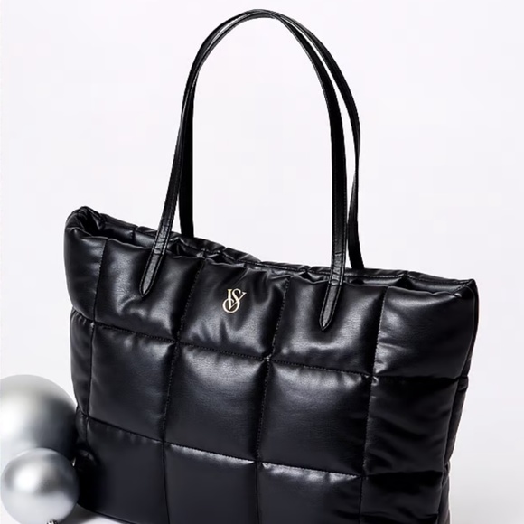 Victoria's Secret Partially Recycled Materials Quilted Tote (Black) - Picture 2 of 2